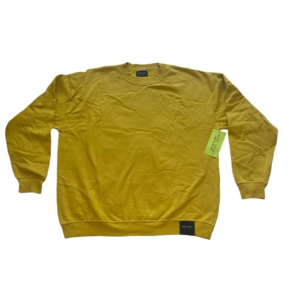 Akire Sport Erika Costell oversized Boyfriend Crew neck Yellow NWT